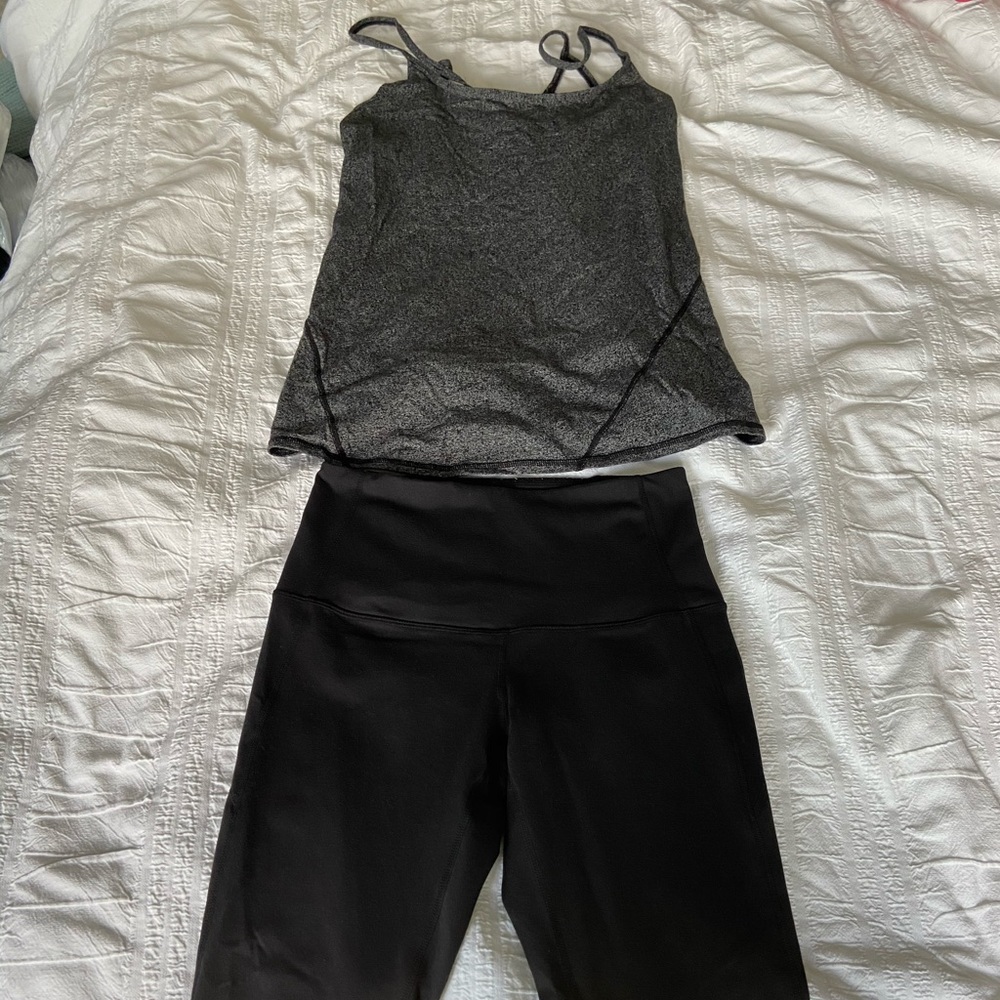 Zella tank top and leggings. One year old